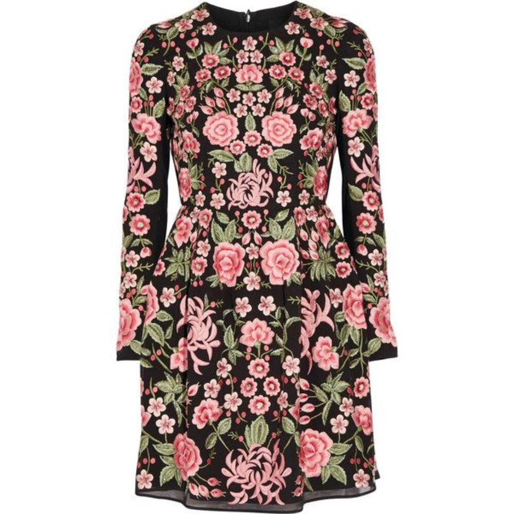 Needle and Thread Floral Embroidered & Beaded Mini Dress